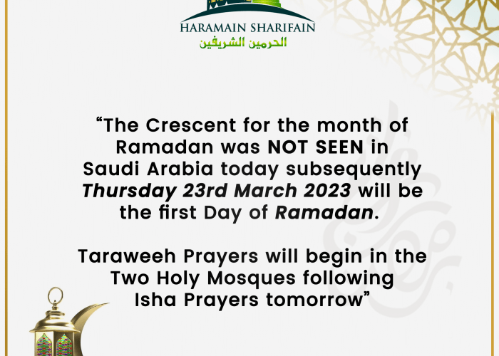 Crescent not sighted, Ramadan begins on Thursday